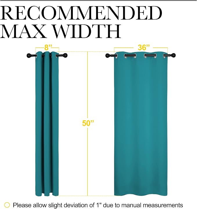 NICETOWN Room Darkening Curtains 50 inch Length 2 Panels, Thermal Insulated - Image 7