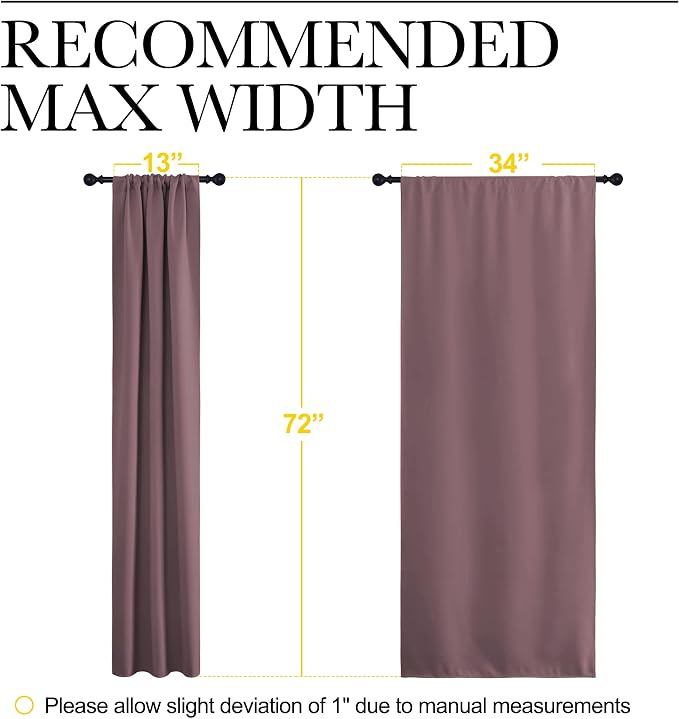 NICETOWN Blackout Curtains for Living Curtains, Window Treatment Thermal - Image 7