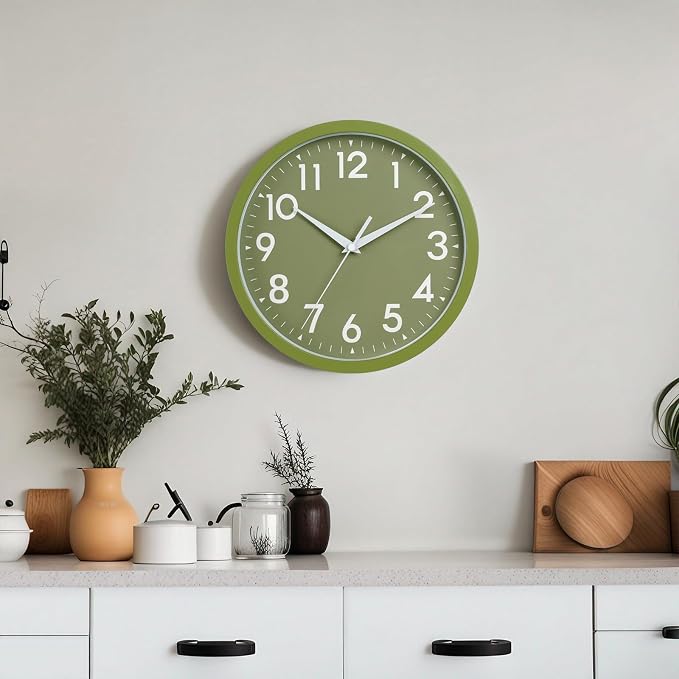 DAXSMY Wall Clock Analog 10 Inch Simple Silent Non Ticking Battery Operated - Image 5