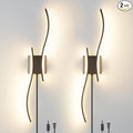 Daunton Modern Plug in Wall Sconce Set of 2, 3CCT Adjustable & Memory Function by Daunton