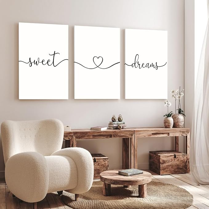 GUBIYU Sweet Dreams Wall Art Above Bed - Image 4