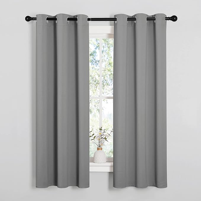 NICETOWN Silver Grey Blackout Curtain Panels by NICETOWN