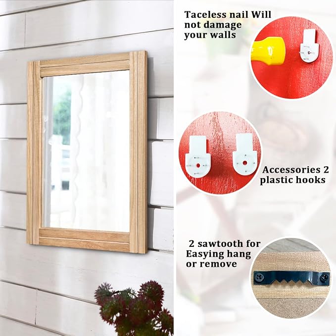 AAZZKANG Rustic Mirrors for Wall - Image 3