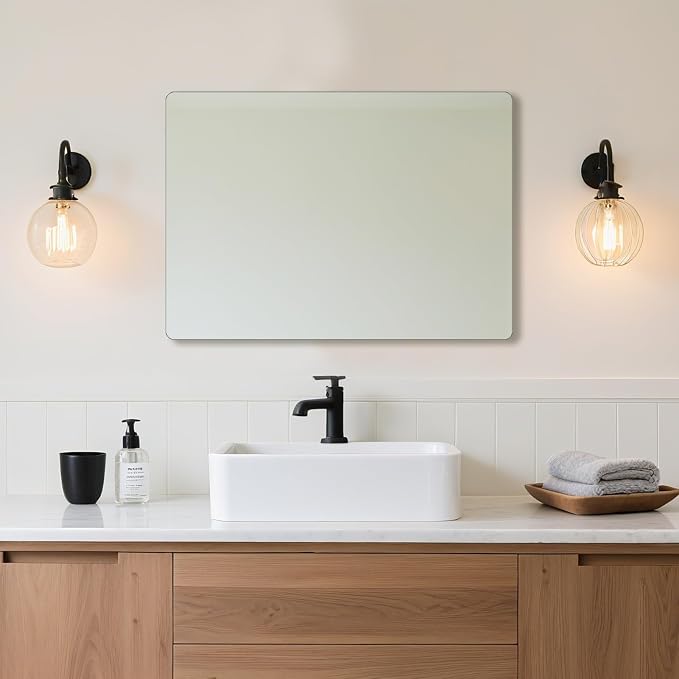 Frameless Mirror, Rectangle Bathroom Mirror - Image 7
