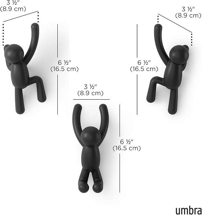 Umbra Buddy Wall Hooks – Decorative Wall Mounted Coat Hooks - Image 3