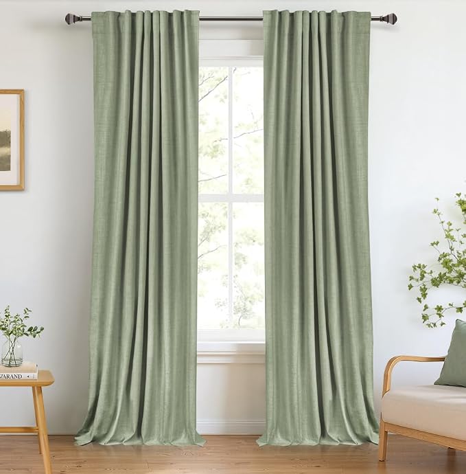 100% Blackout Shield Linen Blackout Curtains by 100BlackoutShield