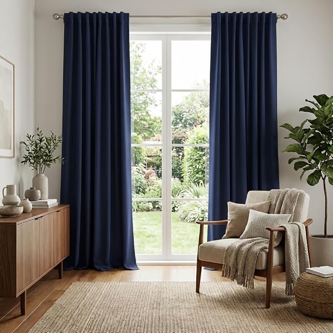 RYB HOME Blackout Curtains for Living Room, Privacy Thermal Insulating Window by RYBHOME