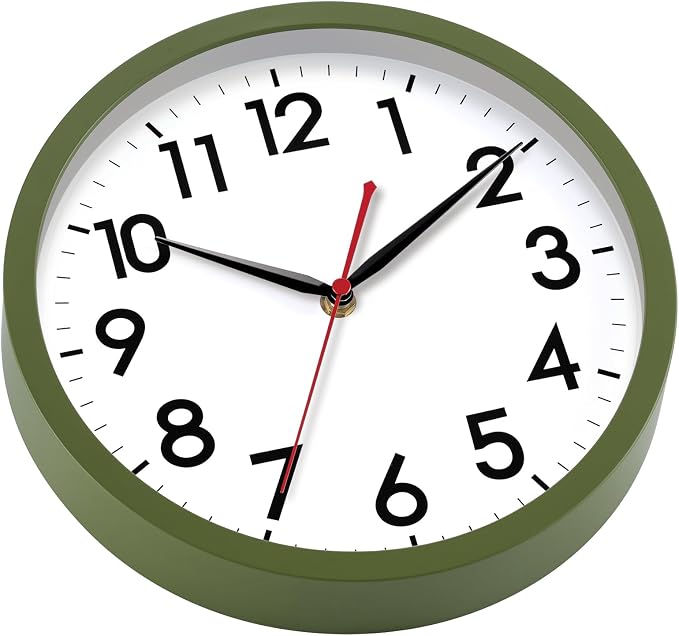 AKCISOT Wall Clock 10 Inch Silent Non-Ticking Modern Clocks Battery Operated - Image 8