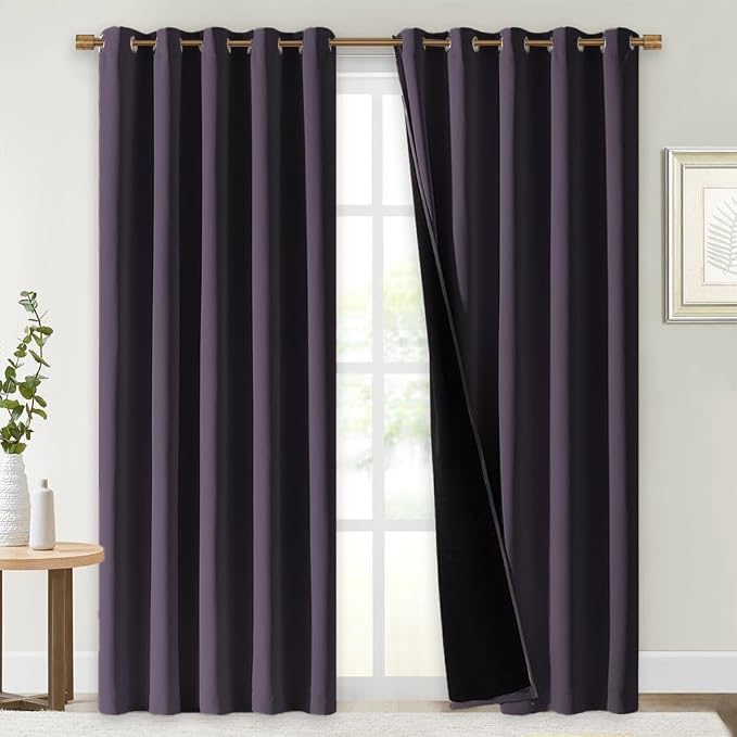 NICETOWN 100% Blackout Window Curtain Panels, 2 Pieces, Cold and Full Light by NICETOWN