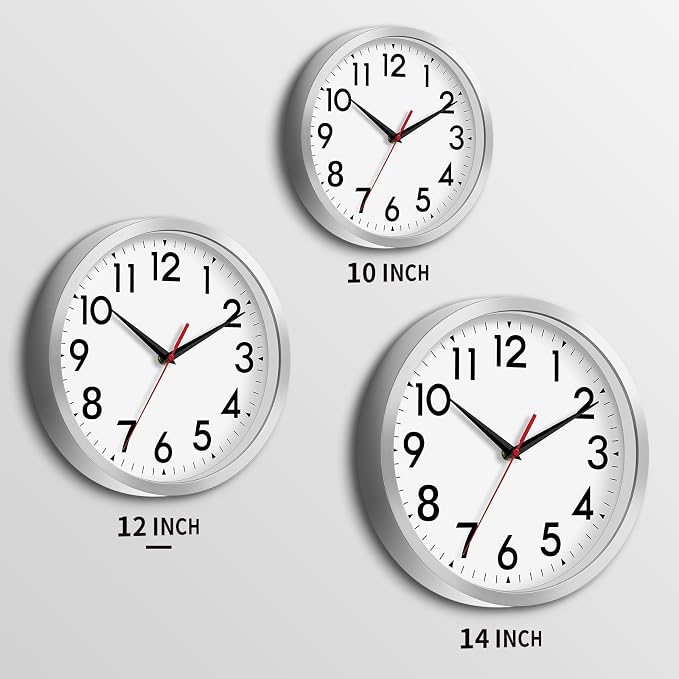 DAXSMY 12 Inch Wall Clock Battery Operated Silent Non Ticking Analog Modern - Image 4