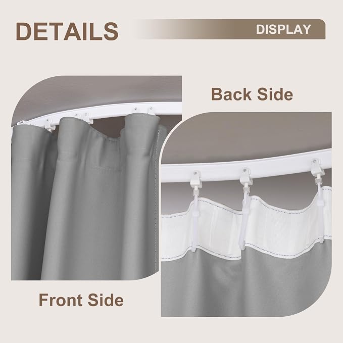 MaKefeile Room Divider Curtains & Flexible Bendable Tracks Set, Privacy - Image 5