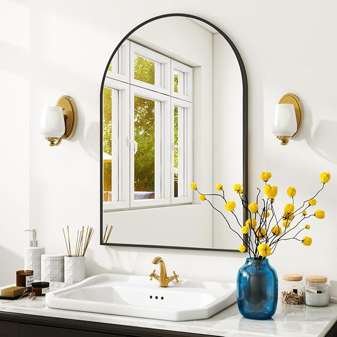 VooBang Arched Wall Mirror, 26 x 41 inch Arch Bathroom Mirror, Wall Mounted - Image 6