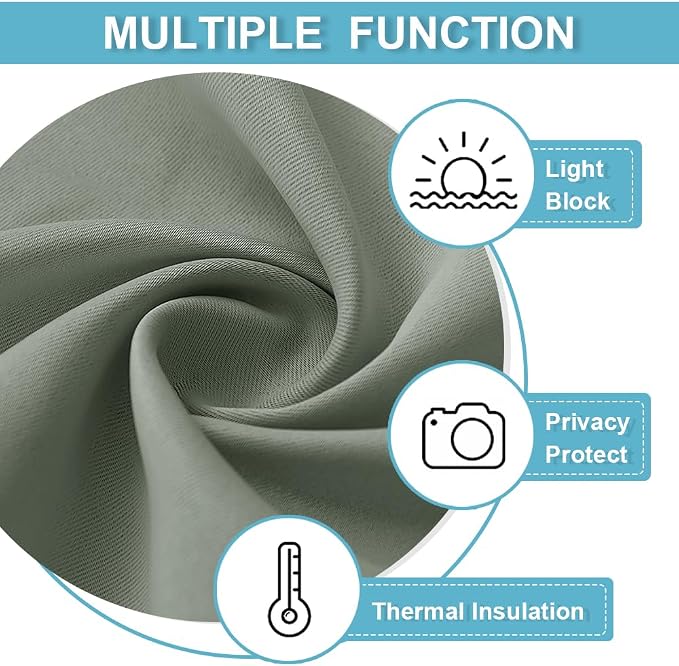 RYB HOME Blackout Curtains for Bedroom, Window Shades Thermal Insulating - Image 5