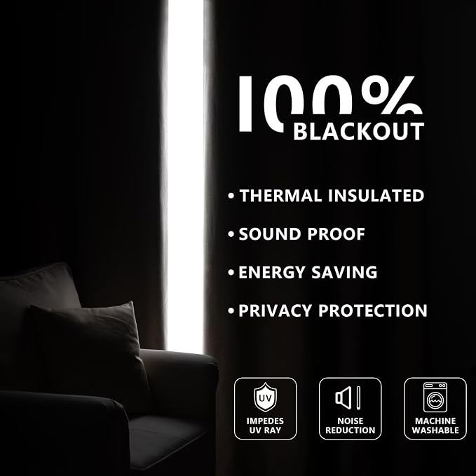 IGEMAEVE 100% Blackout Curtains - Image 6