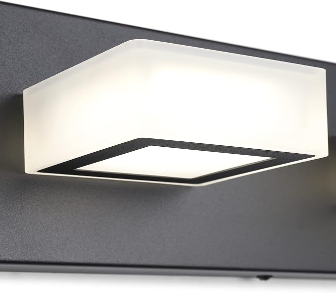 Ralbay Black Bathroom Vanity Lights 3 Lights Acrylic Modern LED Black Vanity - Image 7