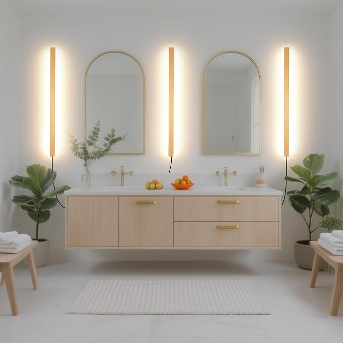 KELUOLY Modern Plug in Long Wall Sconce, 20W Warm White 3000K Acrylic Indoor - Image 5
