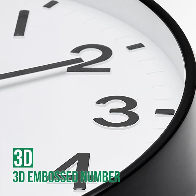 Wall Clock Modern Simple Quartz Decorative Clock Non-Ticking Silent Battery - Image 6