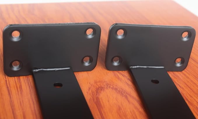 4 Pack - 16 inch Black Hidden L Shelf Bracket Iron Floating Shelf Brackets - Image 5