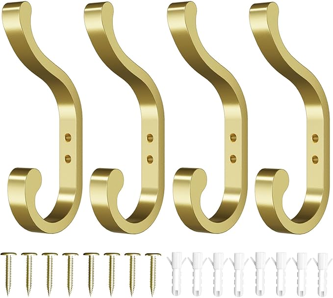 bussdis Large Wall Hooks for Hanging Coats: Heavy Duty Wall-Mount Hanger - Image 9