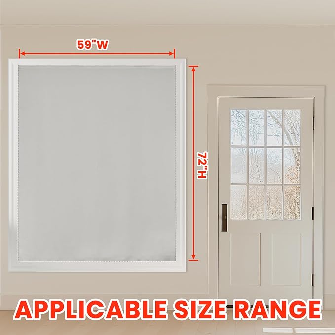 AJAZZ self Adhesive Portable 100% Blackout Curtains Simple and Easy to - Image 5