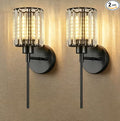 Crystal Battery Operated Wall Sconces, 12 Colors and 3CCT Dimmable Crystal Wall by Unknown