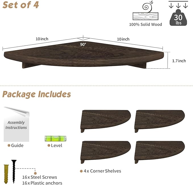 Forbena Floating Corner Shelves - Image 2