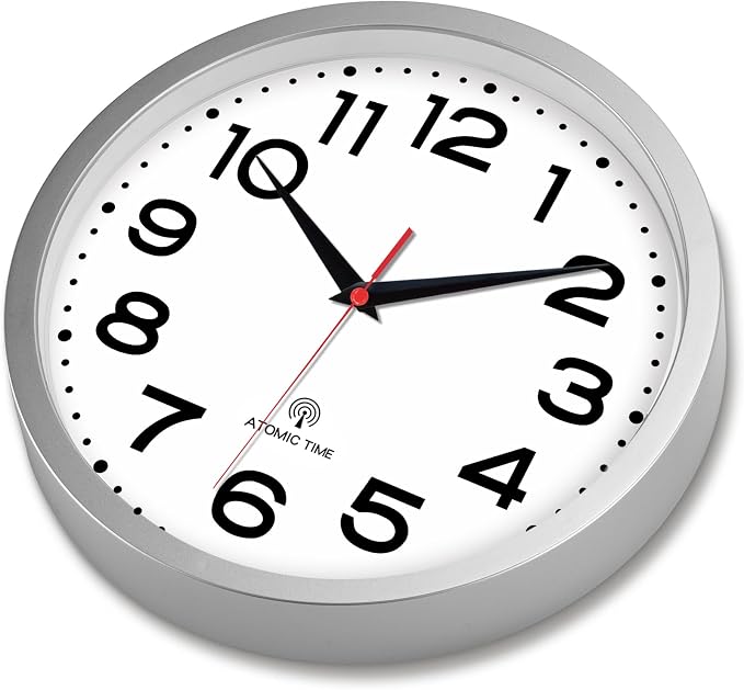 Roymnie Atomic Wall Clock 12 Inch, Modern Clock Battery Operated Classic Analog - Image 3