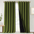 NICETOWN 100% Blackout Blinds, 70 inches x 108 inches, Olive Green, Laundry by NICETOWN