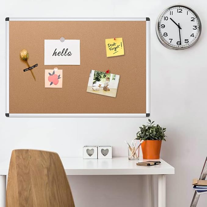 VIZ-PRO Cork Notice Board, 48 X 36 Inches - Image 7