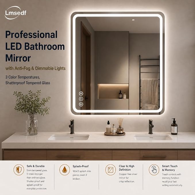 30" x 36" Led Bathroom Mirror - Image 2