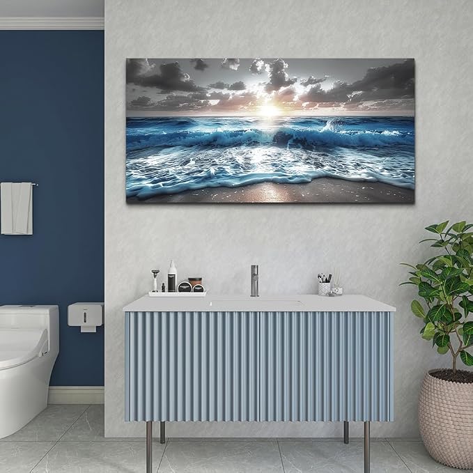hyidecorart Canvas Wall Decor For Office Large Wall Art For Living Room Blue - Image 5