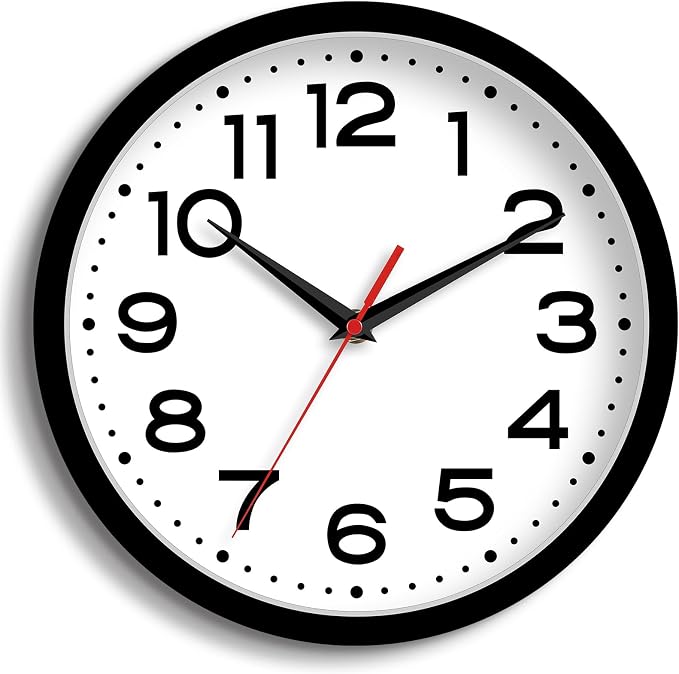 Roymnie Wall Clock Silent Non-Ticking Modern Clock Battery Operated 10 Inch by Unknown