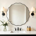 WallBeyond Round Wavy Mirror for Wall Decorative 36 inch, Modern Round Mirror by WallBeyond