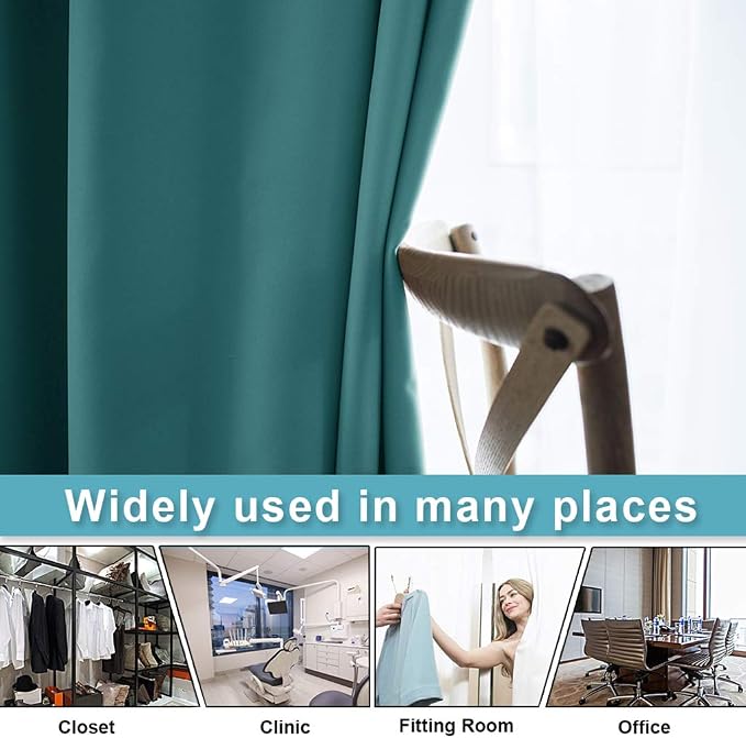 RYB HOME Privacy Blackout Curtains, Thermal Insulating Room Divider Large - Image 3