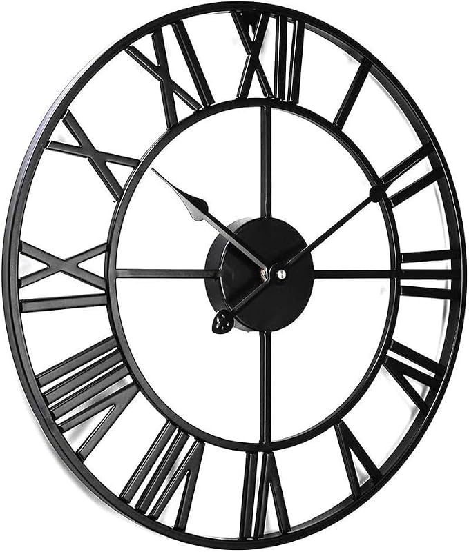 Antique Tower 30 inch Large Roman Numeral Wall Clock, Indoor Outdoor Patio - Image 2