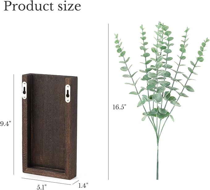 Dahey 2 Pack Wood Wall Planter Vase - Image 3