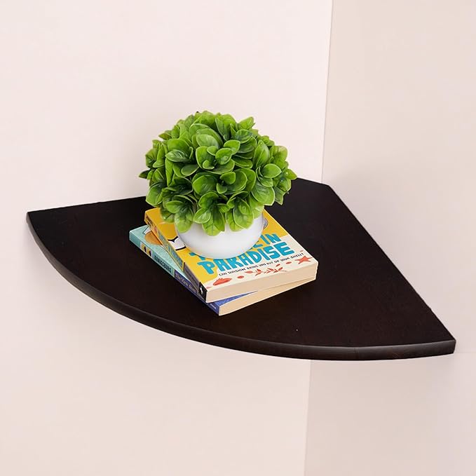 Gieanoo Corner Wall Shelf, 16inch Solid Oak Wood Floating Corner Shelf by GIEANOO