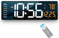 Digital Wall Clock Large Display, 16.2 Inch, LED Digital Clock by Abovsare