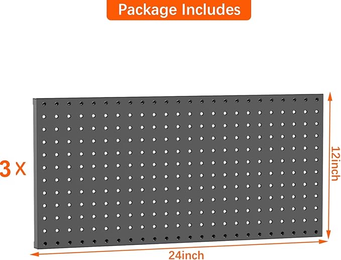 TORACK 3 PCS Metal Pegboard Panels - Image 4