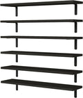WOPITUES Wood Floating Shelves Set of 6, 24 inch Long Floating Shelves by WOPITUESOfficial