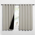 NICETOWN Natural 100% Blackout Lined Curtains, 2 Thick Layers Completely by NICETOWN