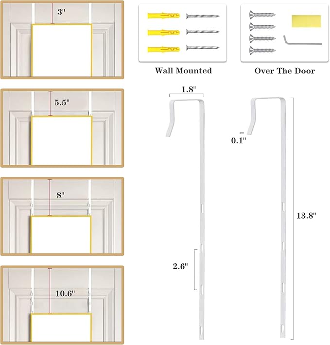 Full Length Door Mirror 14x48, Metal Frame - Image 8