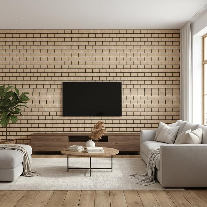 WoveN SounD Brick Acoustic Wall Panels, 16 Pack 16x12 Inch, PVC Wood Grain - Image 8