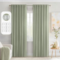 MIULEE Back Tab Sage Green Curtains 90 Inch Long 2 Panels Set by MIULEE