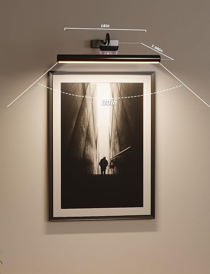 Skairipa Picture Light with Remote, 16in Battery Operated Picture Lights - Image 5