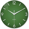 XFM Green Wall Clock 12 Inch Modern Wall Clocks Battery Operated Round Silent by XFMWallClock