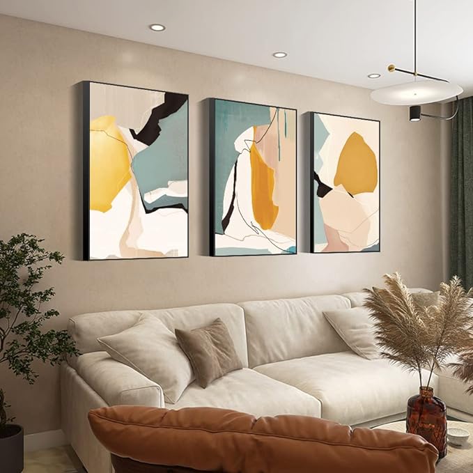 MPLONG Wall Art, Frame Canvas Wall Art Set, Striking Modern Minimalism by MPLONG