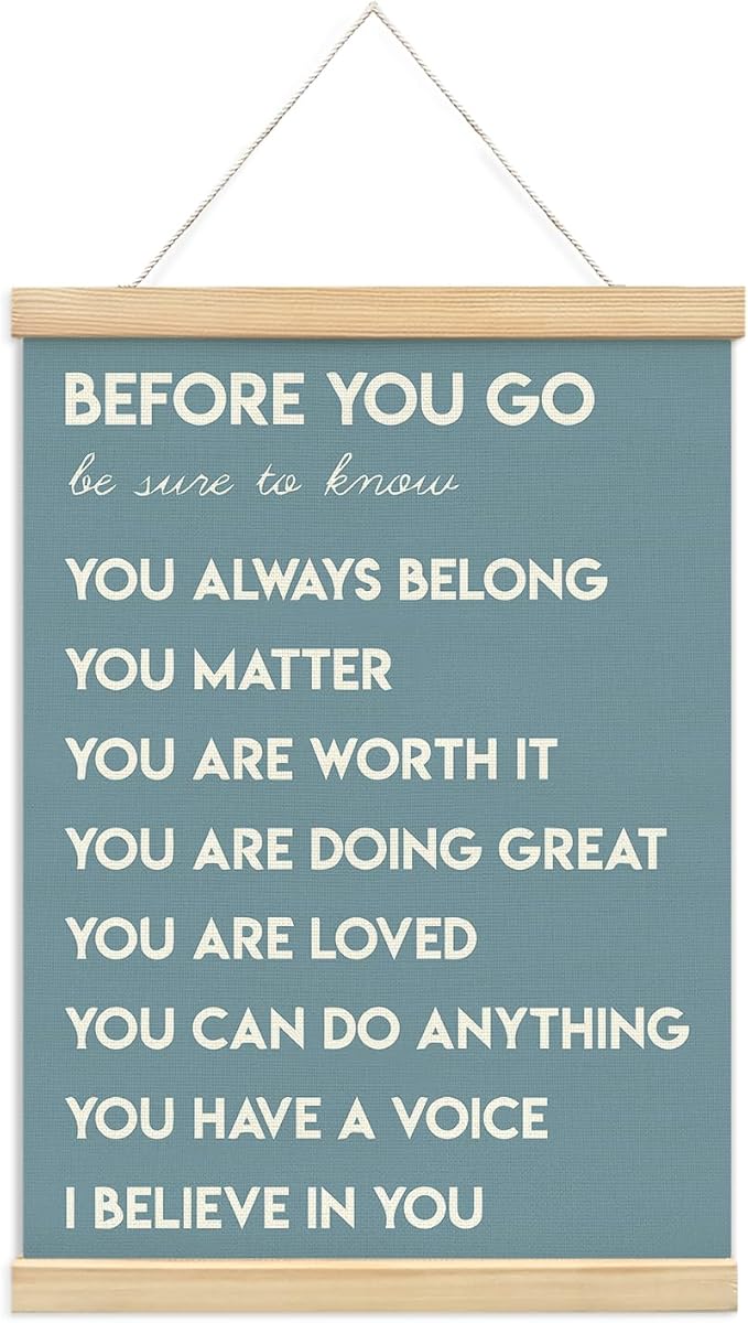 Mental Health Positive Affirmations Inspirational Wall Art Decor, Therapist by Unknown