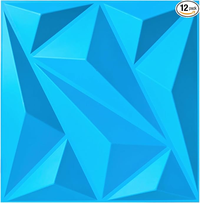 3D Wall Panel Diamond for Interior Wall Decor, Waterproof, Heat Resistant PVC by Unknown