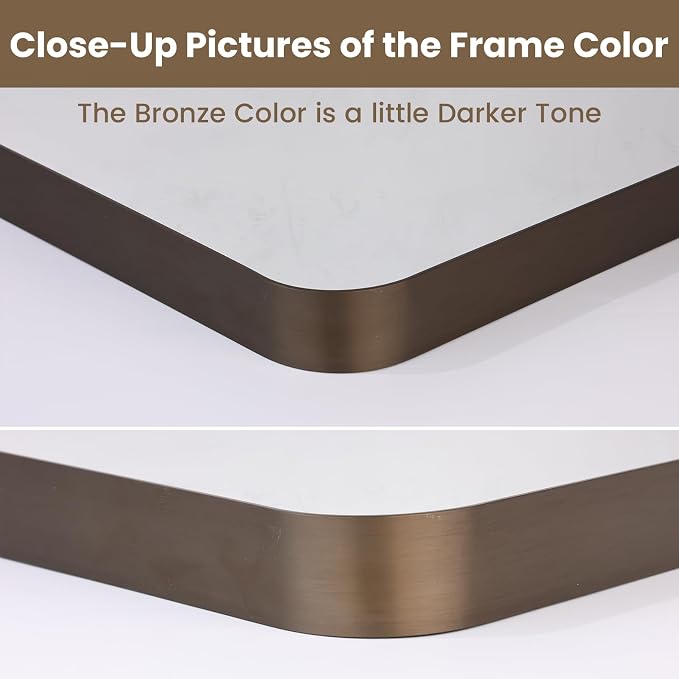 LOAAO 20”X30” Bronze Bathroom Mirrors - Image 3
